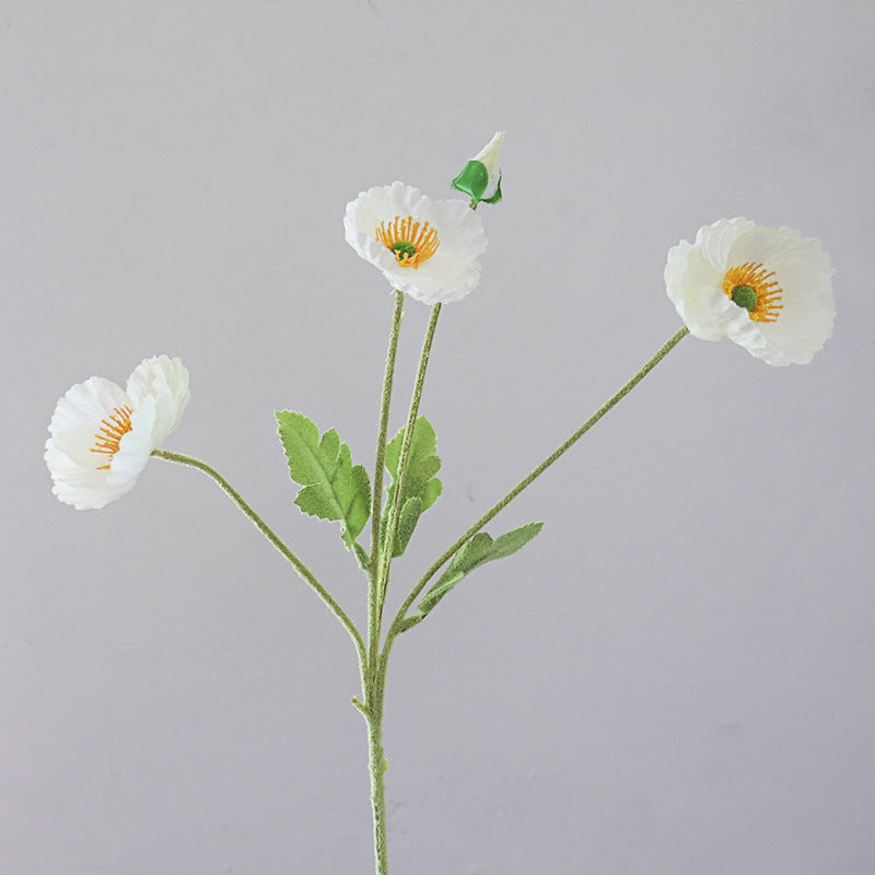 Lifelike Poppy Floral Stem
