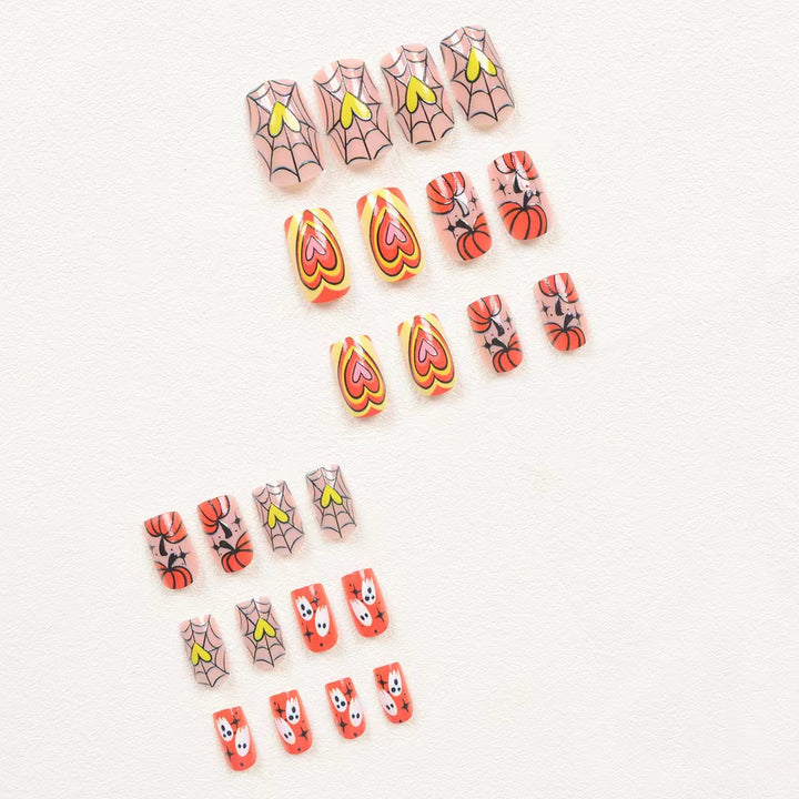 Acrylic nail set with creative autumn designs Kalsten