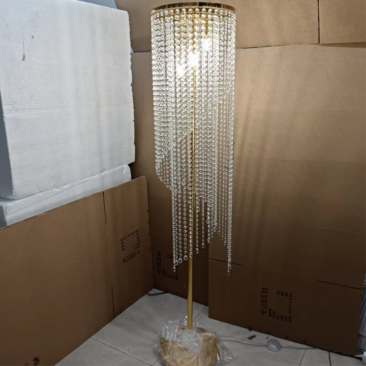 Elegant Crystal Beaded Floor Lamp