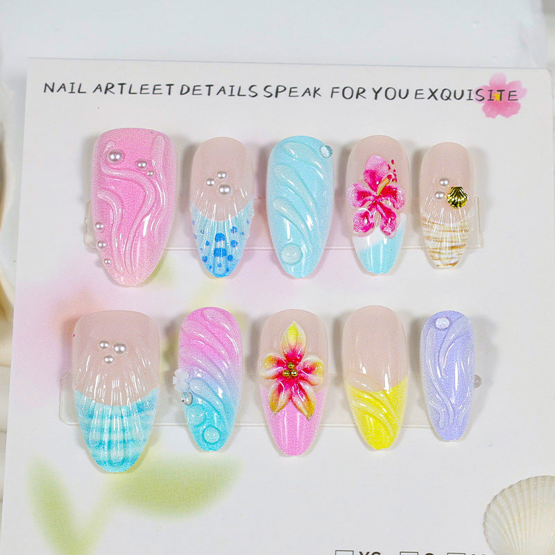 Nail art set with maritime motifs and unique designs Kalsten