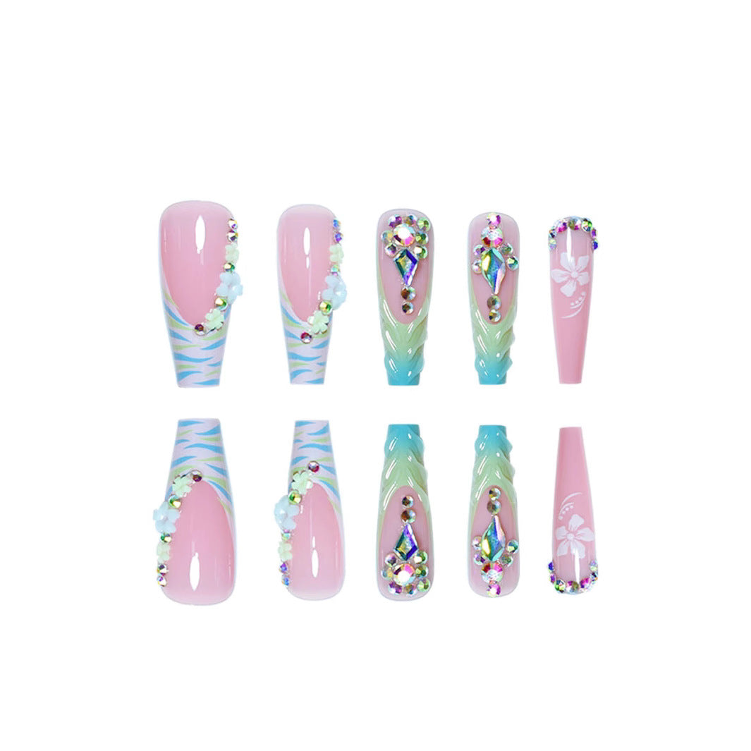 Premium Decorative Press-On Nail Art Kalsten