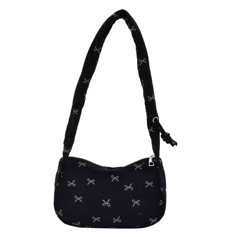 Stylish Mini Corduroy Crossbody Bag