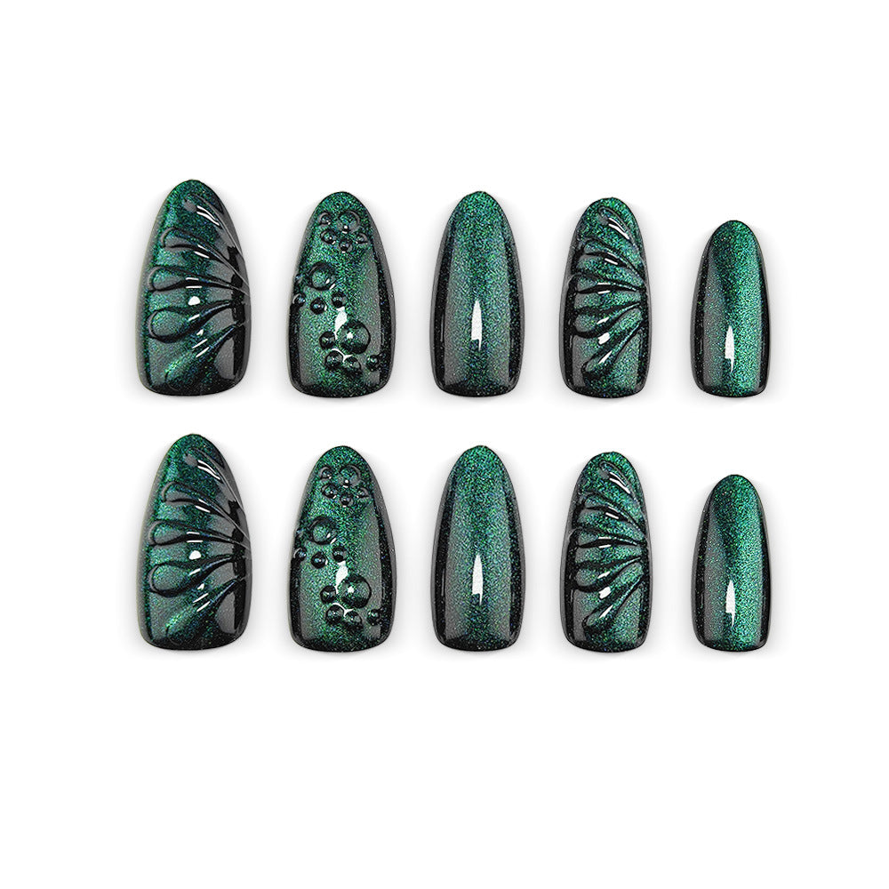 Artificial nails with shimmering wave design Kalsten