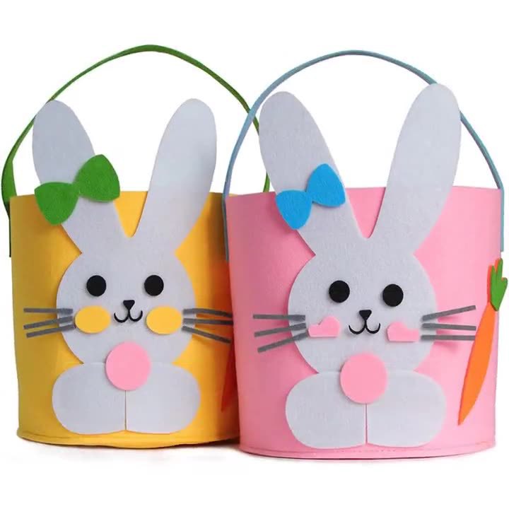 Cute Bunny Easter Candy Bucket Kalsten