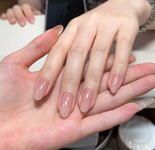 Gel Almond-Shaped Press-On Nails Set Kalsten