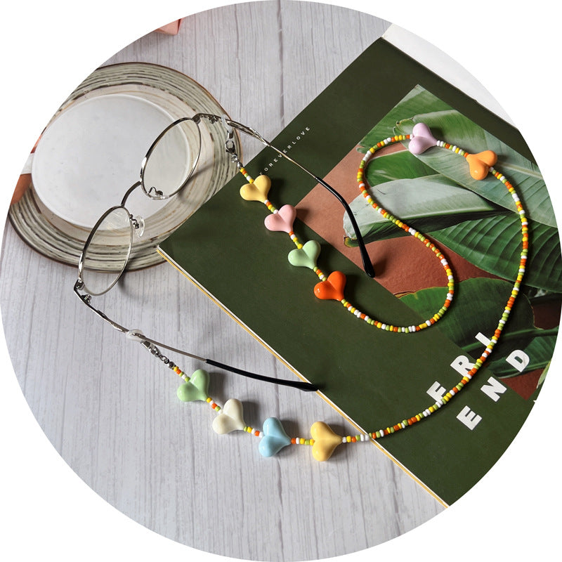 Colorful Heart Beaded Eyewear Chain Kalsten