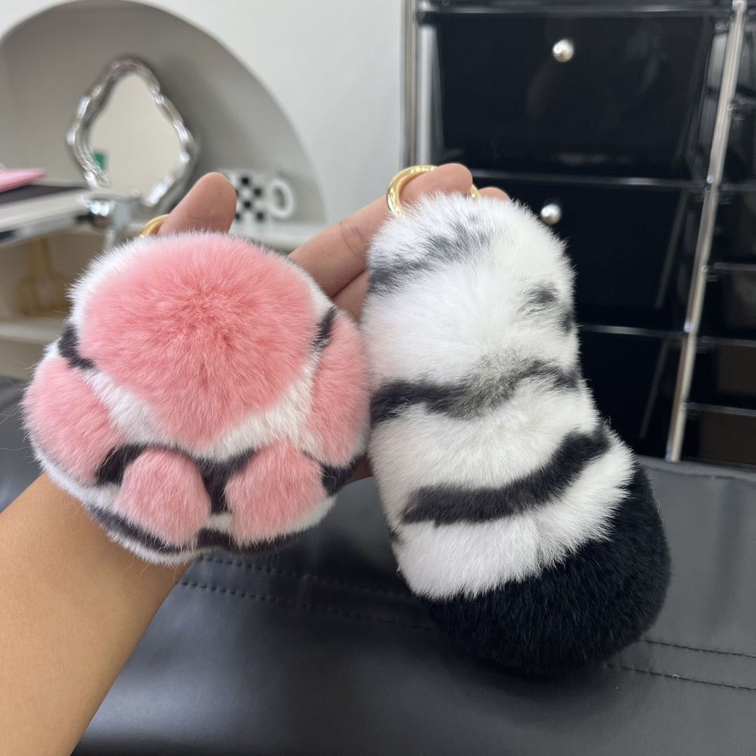 Plush Paw Print Keychain Accessory Kalsten