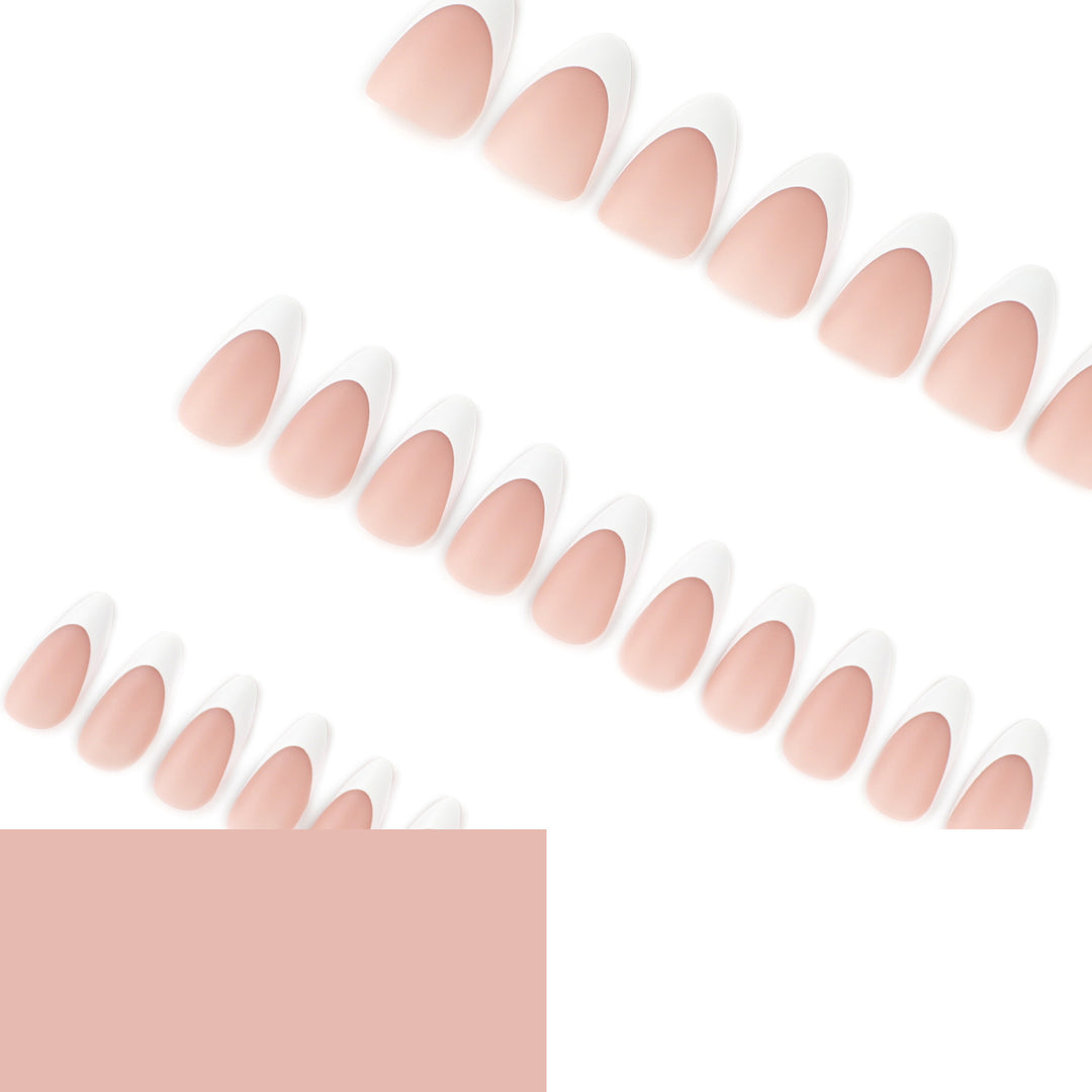 Artistic stiletto nails with elegant French design Kalsten