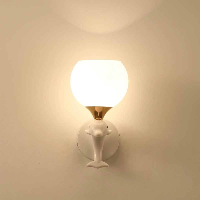 Dolphin-Themed Night Light Fixture