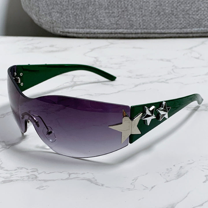 Ladies futuristic sunglasses with striking design and fashionable accents Kalsten