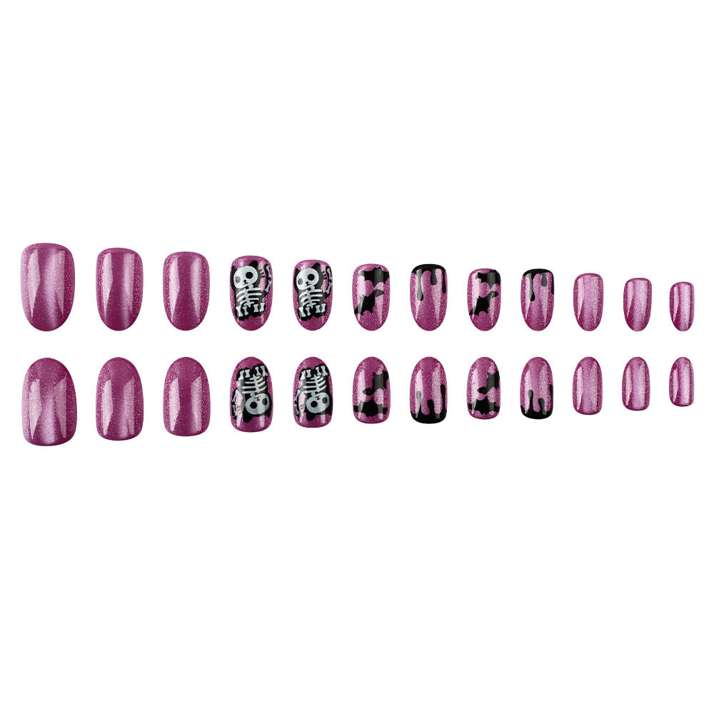 Artistic Halloween-Themed Press-On Nail Art Kalsten