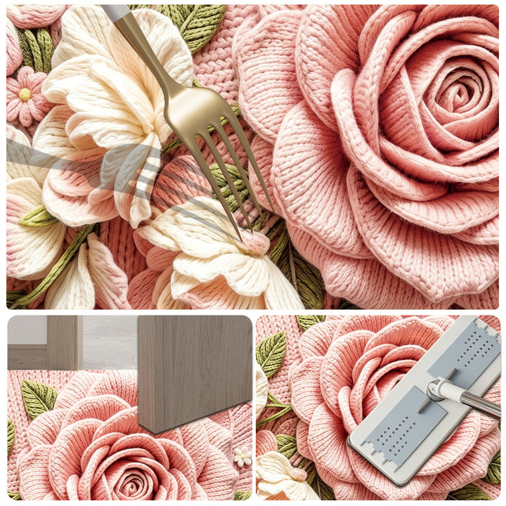 Floral Design Bathroom Mat Kalsten