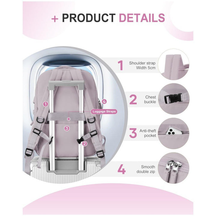 Multifunctional Laptop Backpack with USB Port and Versatile Compartments Kalsten