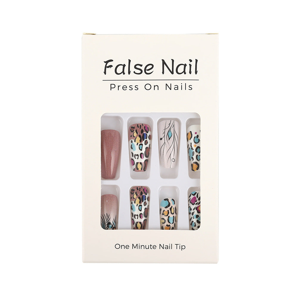 Creative Nail Art Set with Leopard and Flower Patterns Kalsten