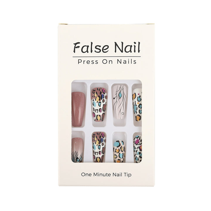 Creative Nail Art Set with Leopard and Flower Patterns Kalsten