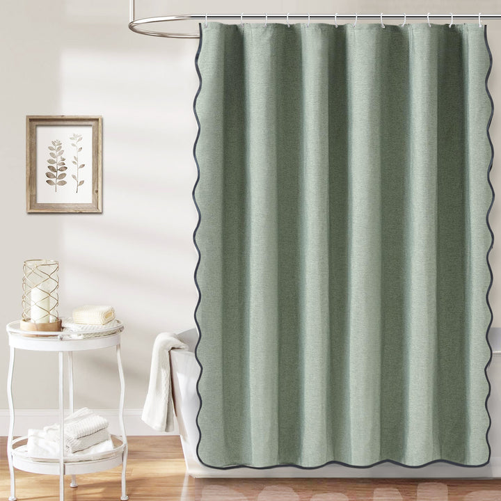 Elegant Scalloped Shower Curtain Kalsten