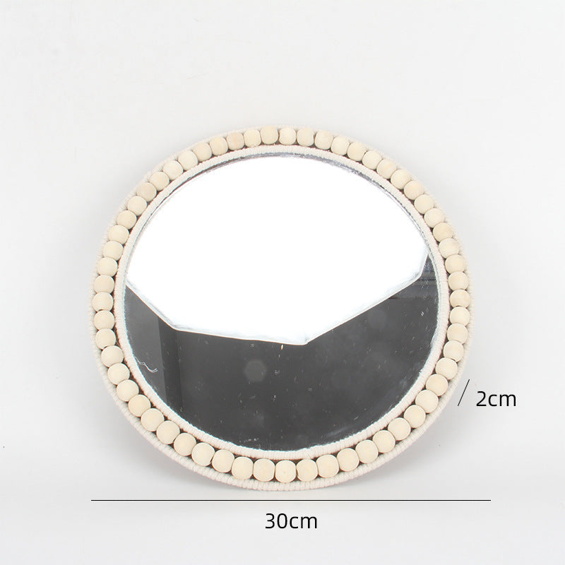 Wall mirror with wicker basket Kalsten