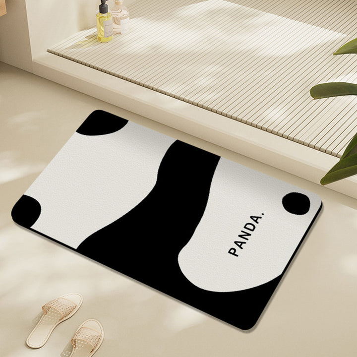Playful Panda-Themed Bath Mat