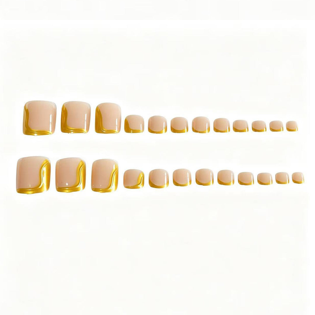 Gold Accent Artistic Nail Tips Kalsten