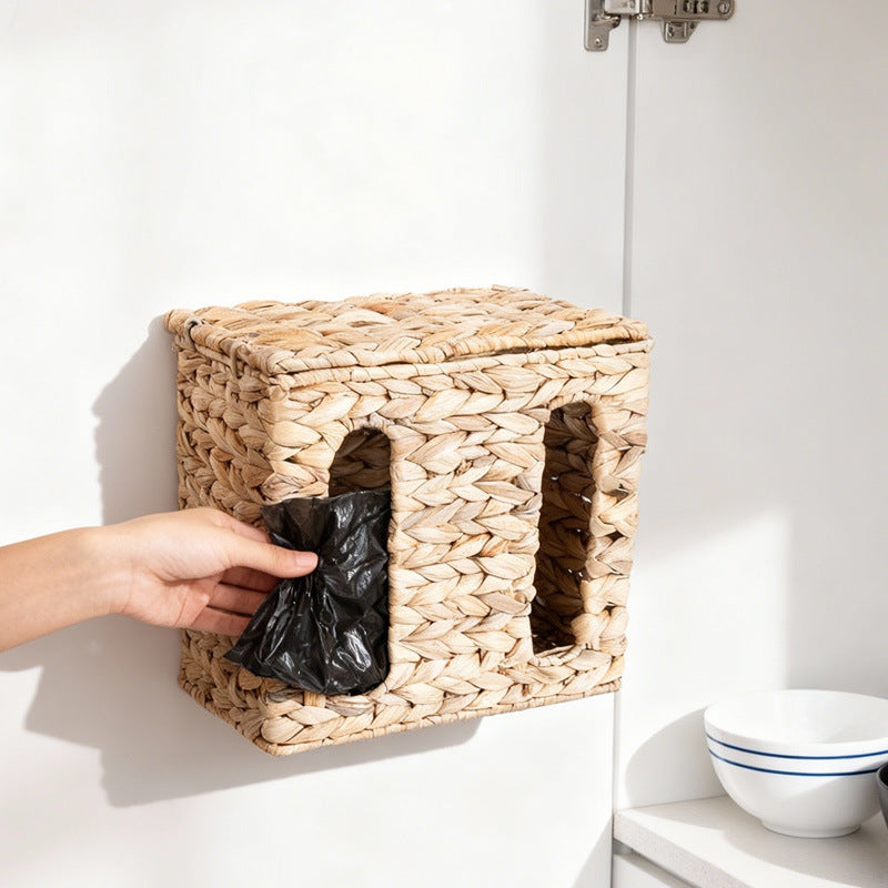 Wall-Mounted Wicker Storage Basket Kalsten