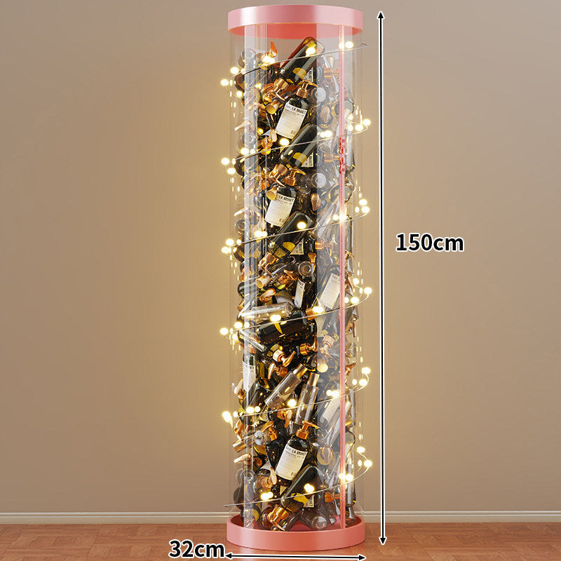 Tall Clear Acrylic Vertical Display Cylinder for Mini Perfume & Sample Bottle Collection