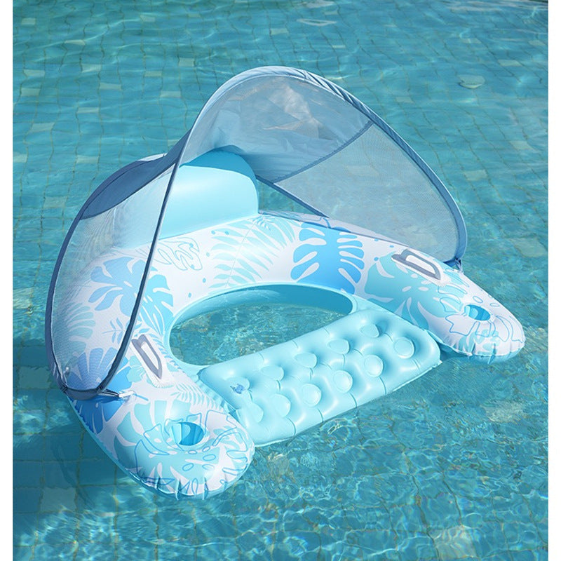 Inflatable Pool Lounger with Canopy Kalsten