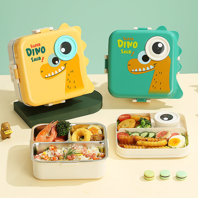Illustrated Elephant-Themed Bento Lunch Box