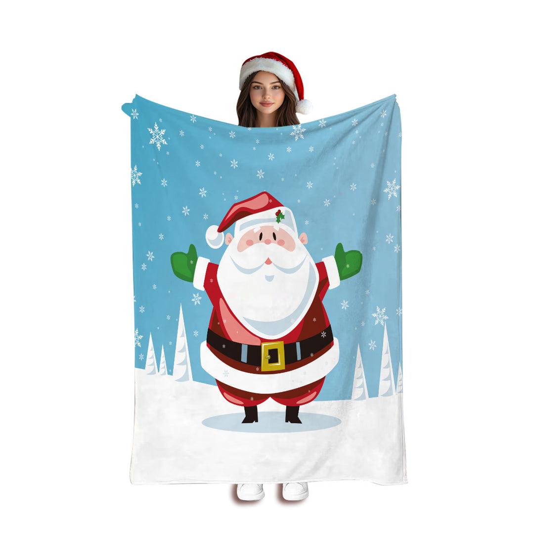 Artistic Wolf-Themed Fleece Blanket