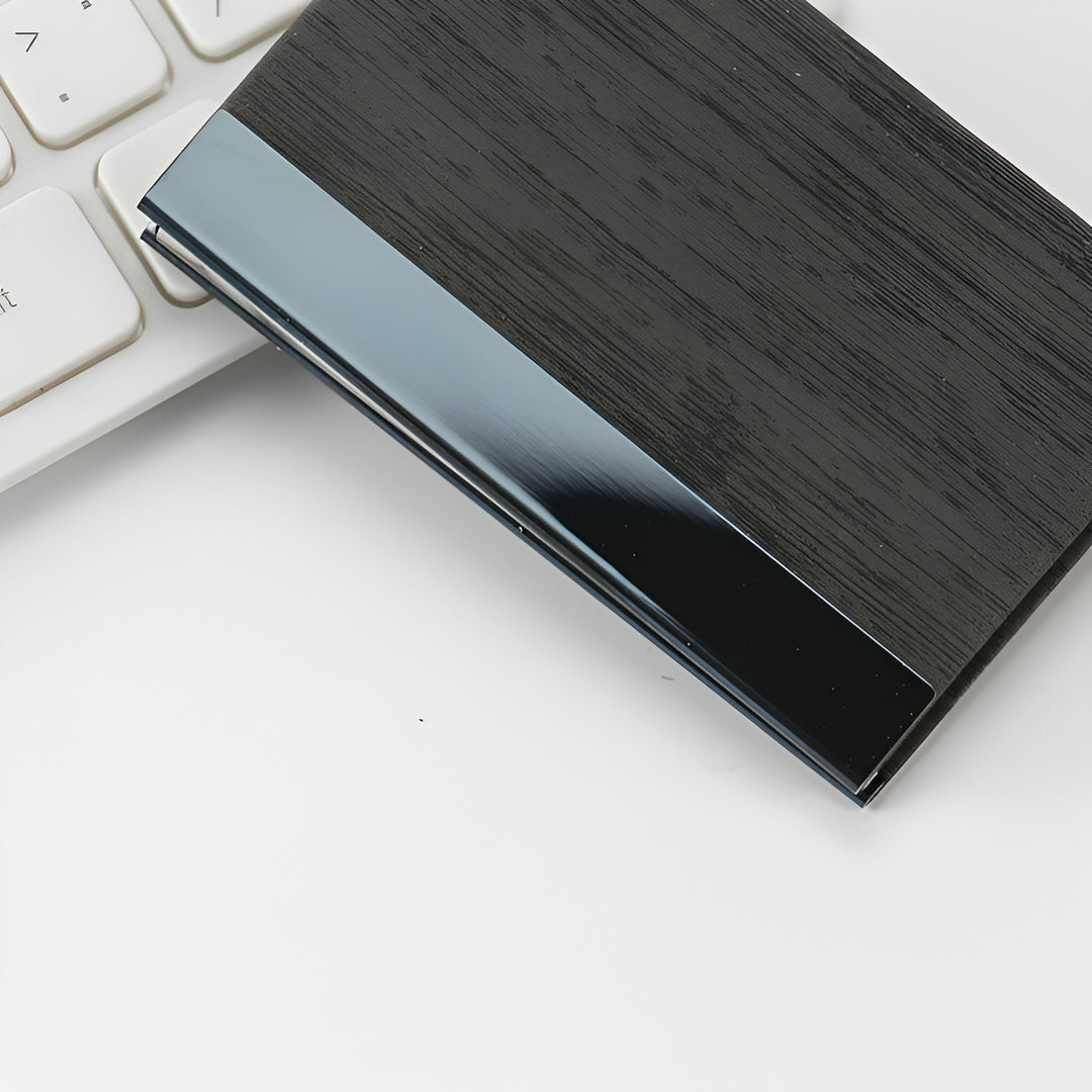 Premium Wood-Inspired Wallet Card Holder