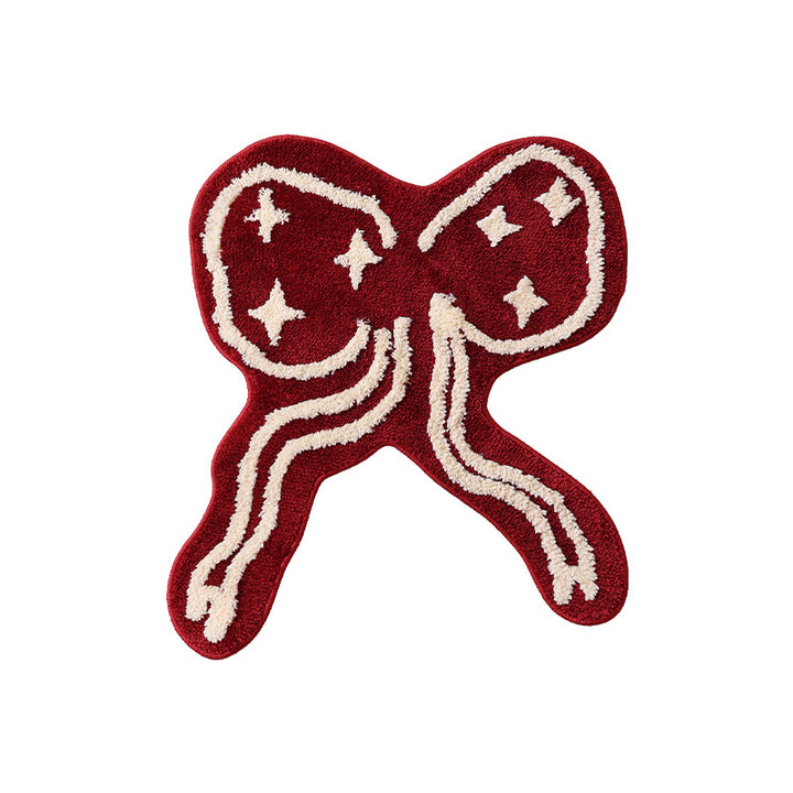 Shaped tufted decorative carpet with loop and star motif Kalsten