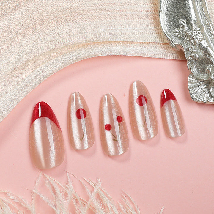 Floral Patterned Press-On Nail Set