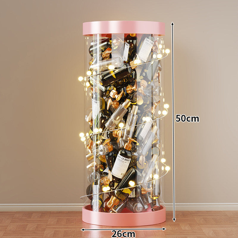 Tall Clear Acrylic Vertical Display Cylinder for Mini Perfume & Sample Bottle Collection