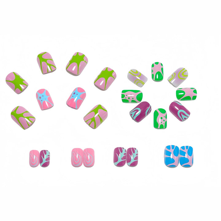 Artificial nails with creative color patterns Kalsten