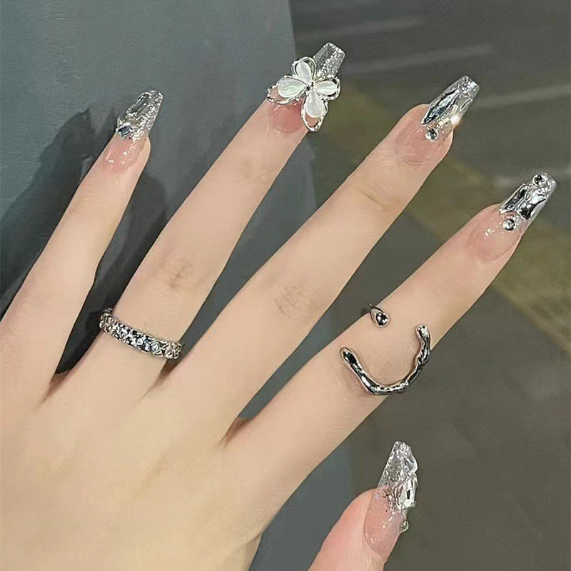 Starry Gradient Stiletto Press-On Nails Kalsten