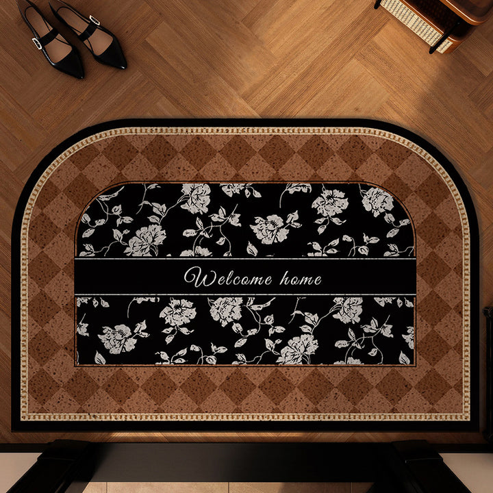 Artistic Floral Welcome Mat