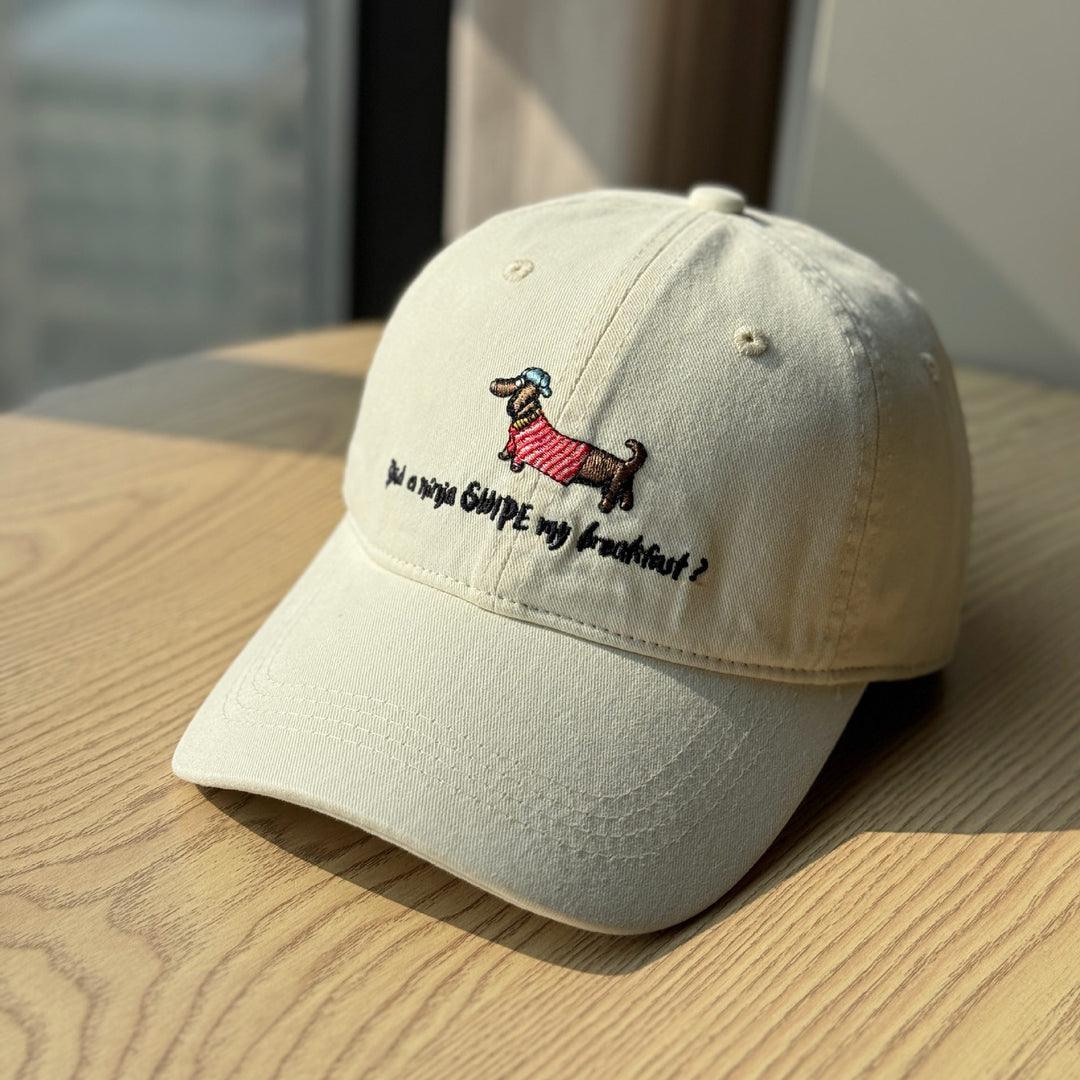 Fun Embroidered Dachshund Baseball Cap