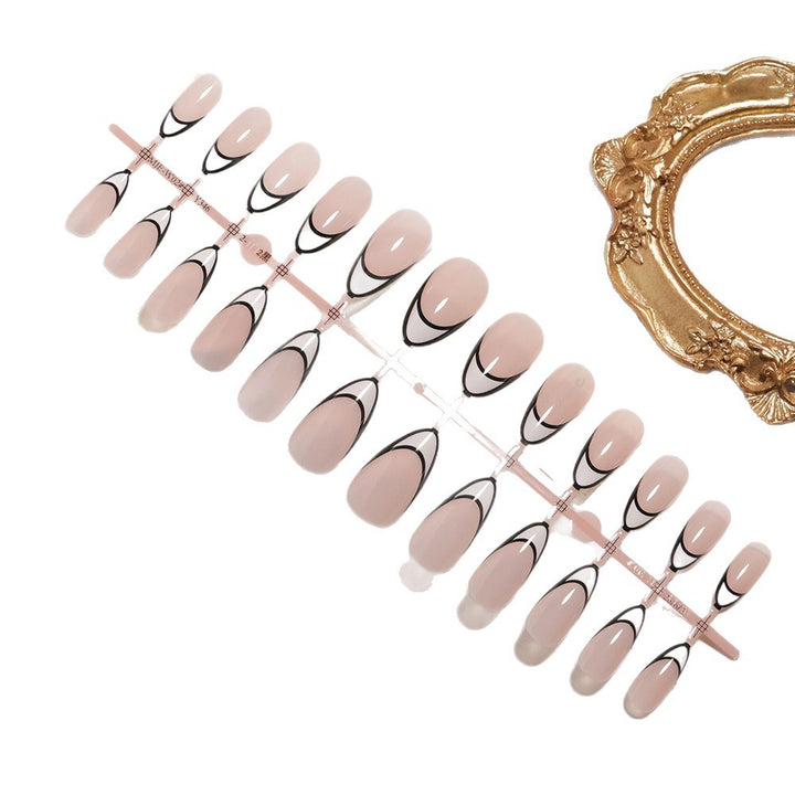 Stylish French Tip Press-On Nail Set Kalsten