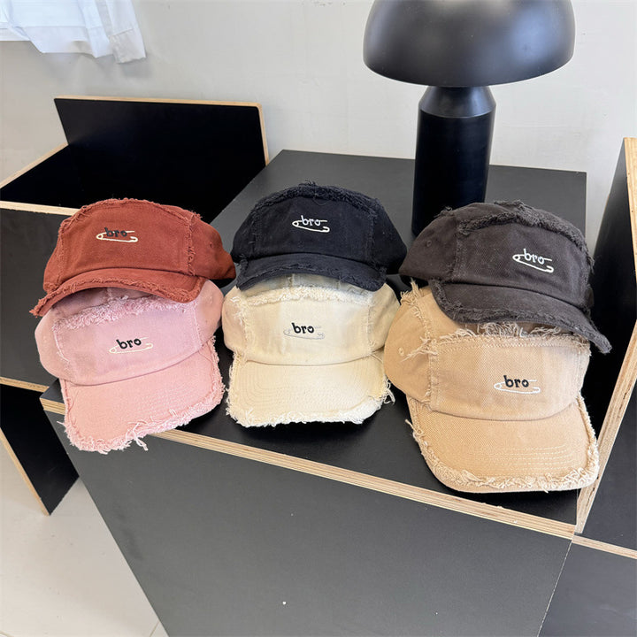 Men's Distressed Denim Snapback Cap Kalsten