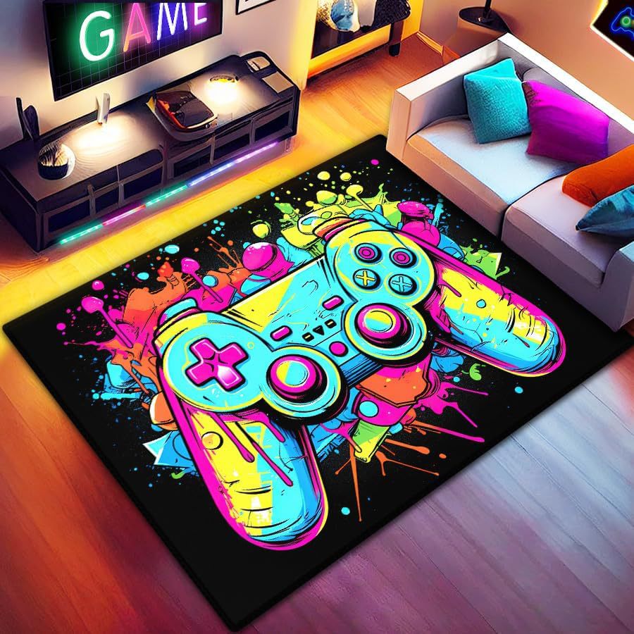 Gaming Controller-Themed Area Rug Kalsten