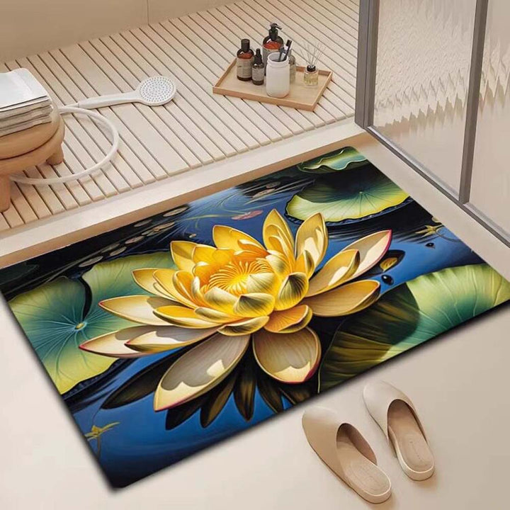 Floral Design Bath Mat
