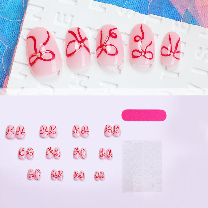 Whimsical Bow Embellished Press-On Nails Kalsten