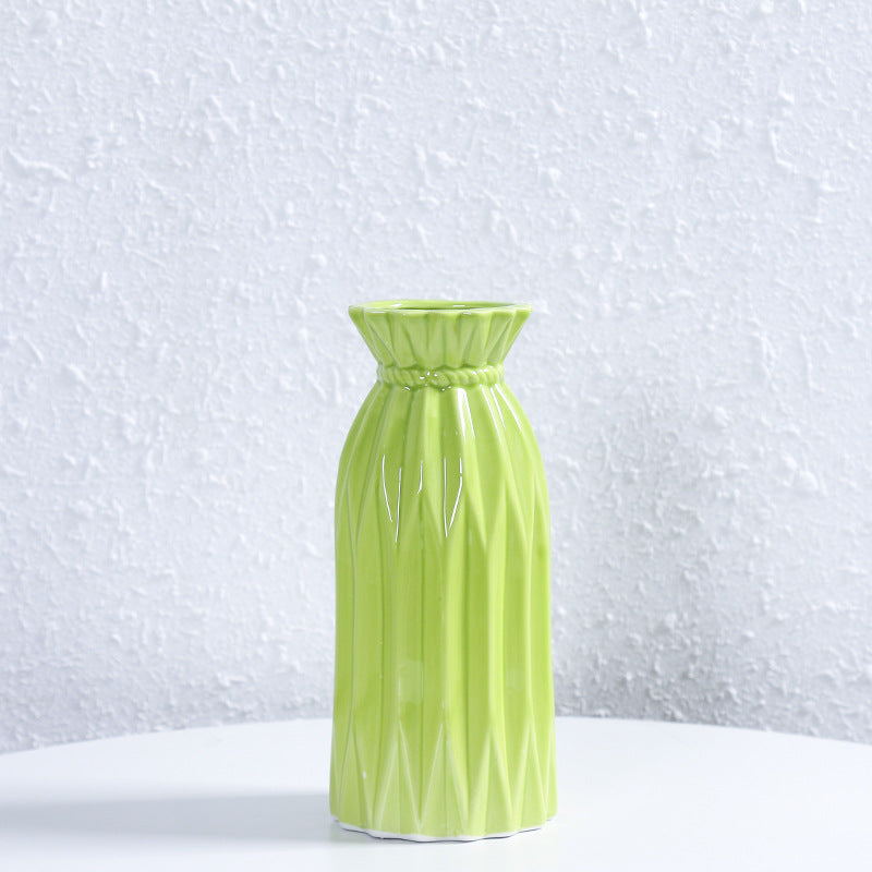 Elegant Textured Ceramic Flower Vase Kalsten 1790310307