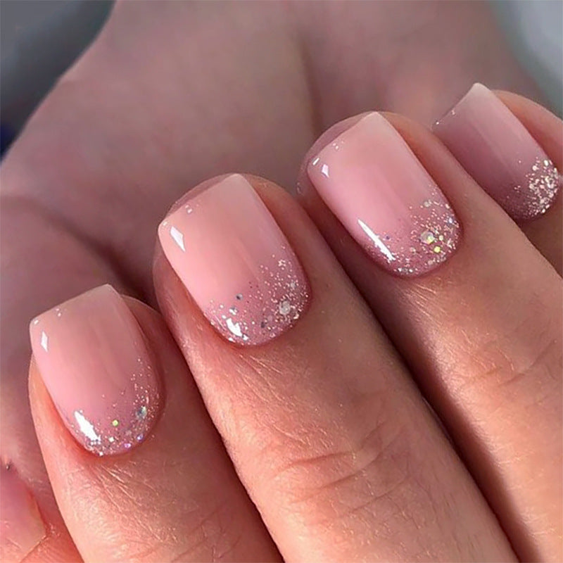 Artful Nail Tips with Glitter Accents Kalsten