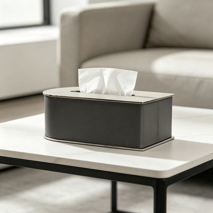 Stylish Leather Tissue Box Holder