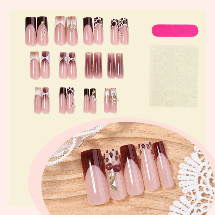 Acrylic nail set with glamorous design Kalsten