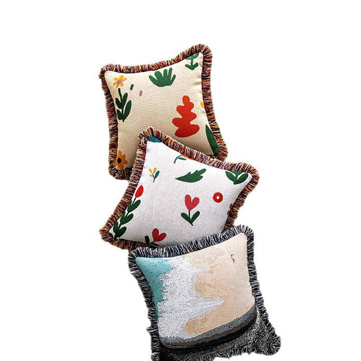 Scenic Nature-Themed Decorative Pillow