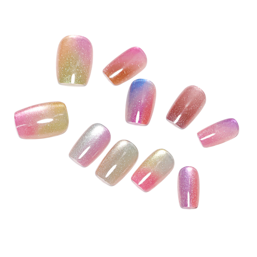 Artistic and colorful acrylic nails Kalsten