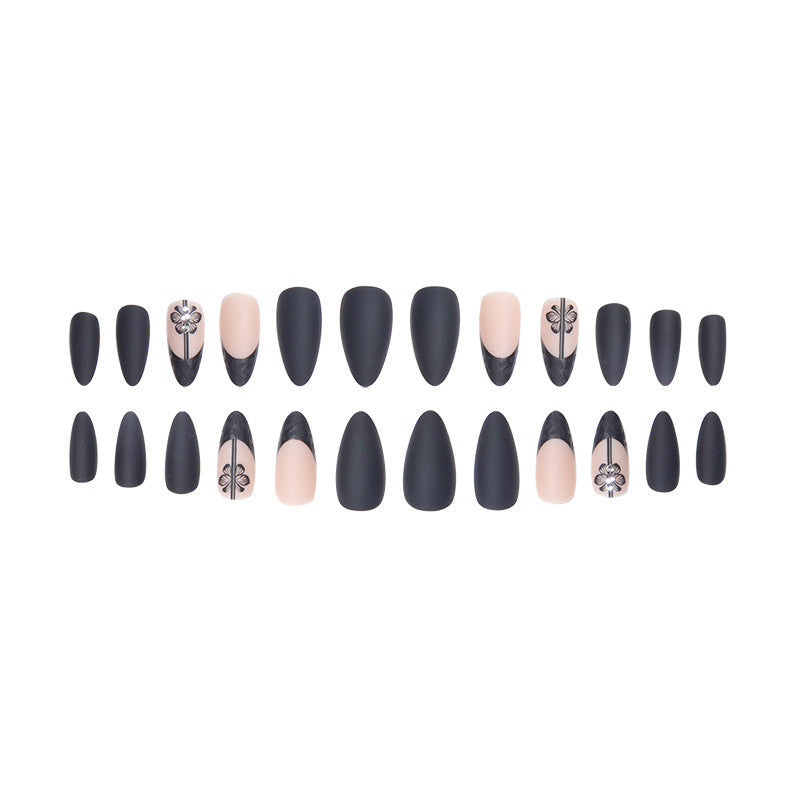 Floral Design Matte Long Stiletto Nails Kalsten