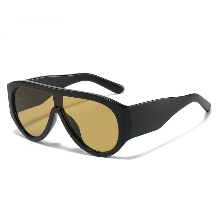Retro-Inspired Oversized Sun Shield Sunglasses Kalsten