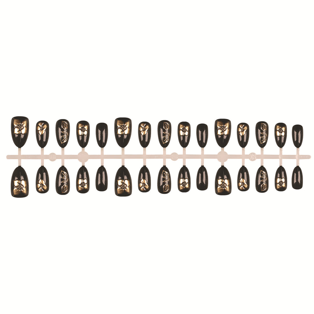 Elegant Floral Design Press-On Nail Set